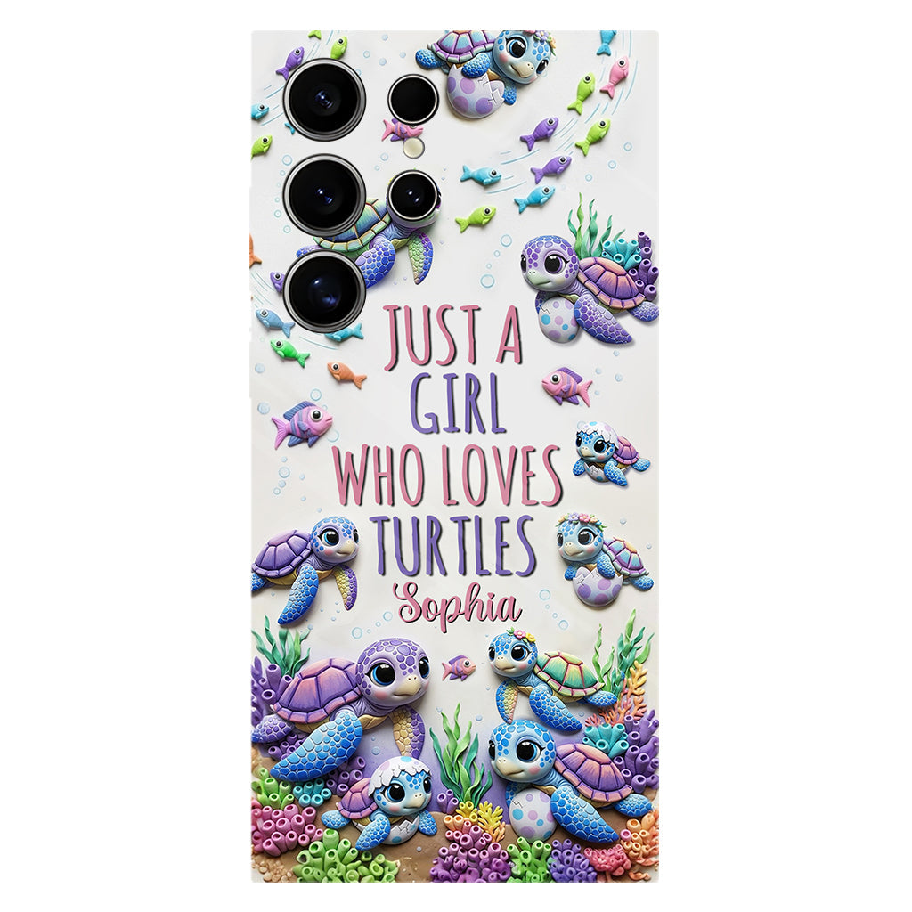 Just A Girl Who Loves Turtles - Personalized Turtle Full Print Phone Case
