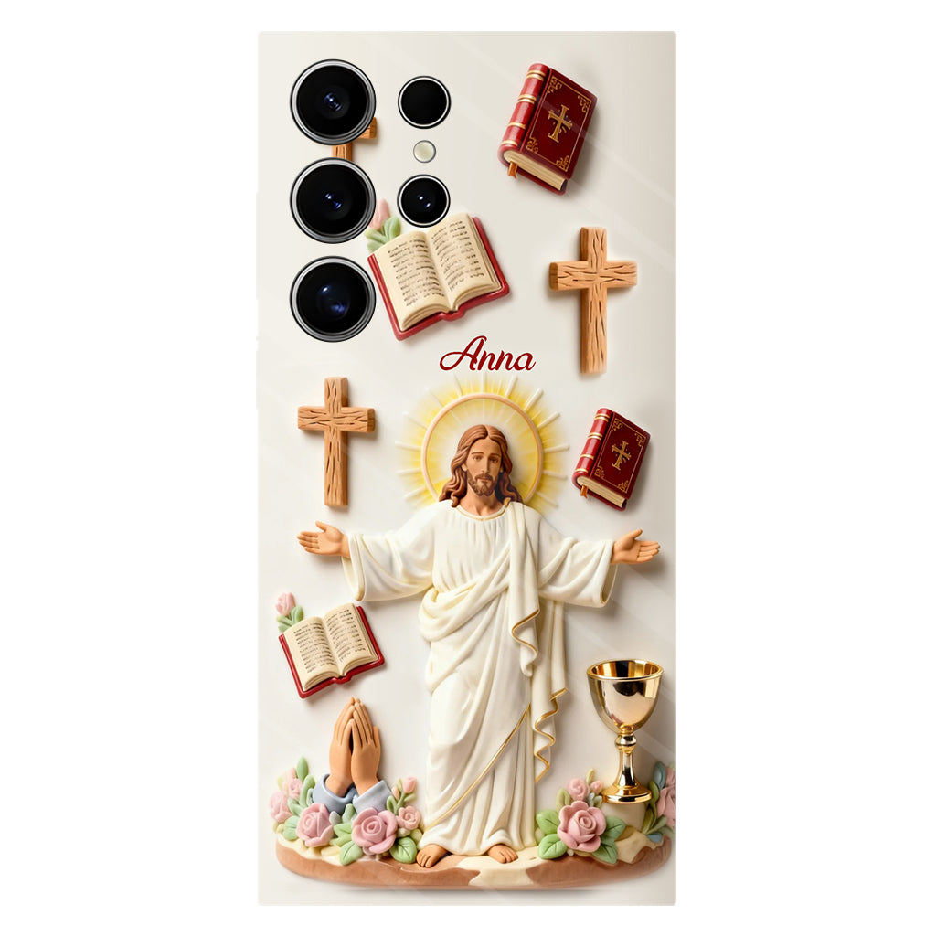 La foi plutôt que la peur - Coque de téléphone personnalisée avec impression chrétienne intégrale