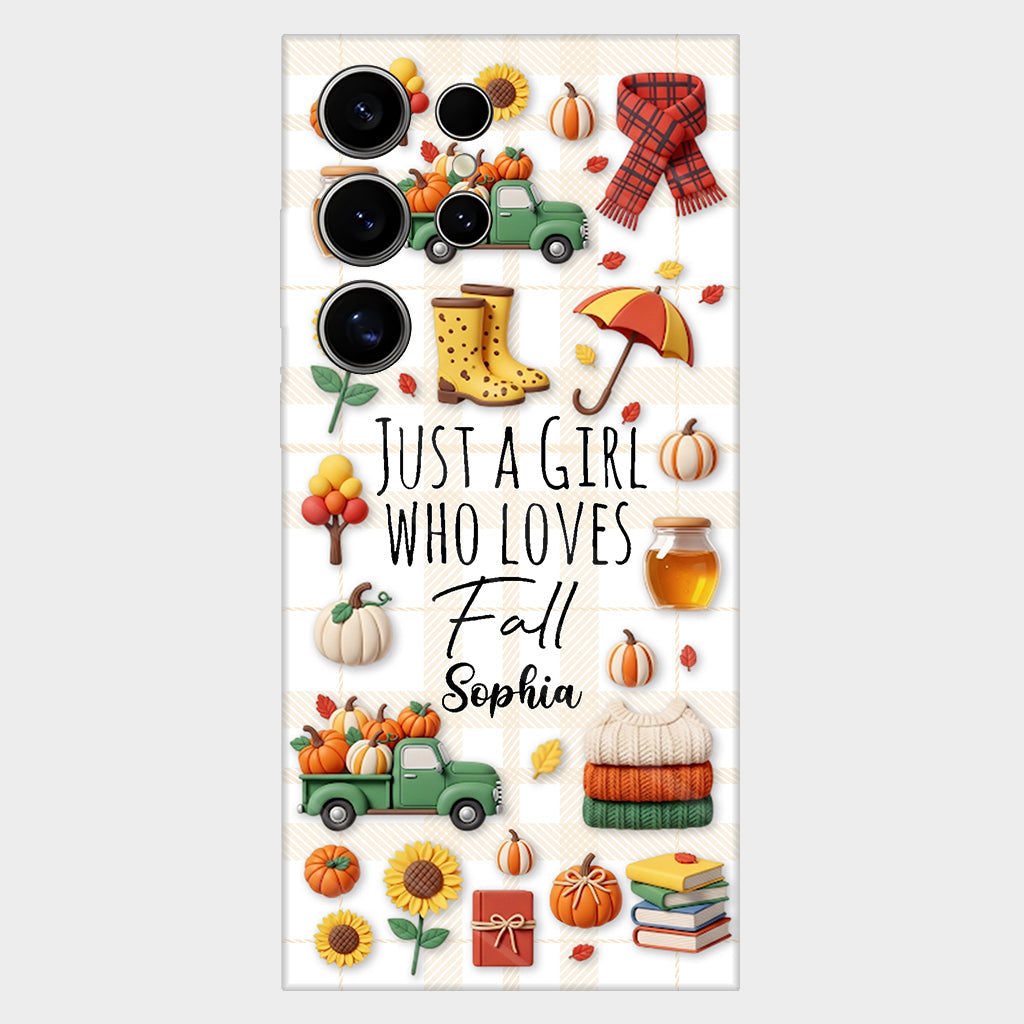 Just A Girl Who Loves Fall - Personalized Autumn Full Print Phone Case