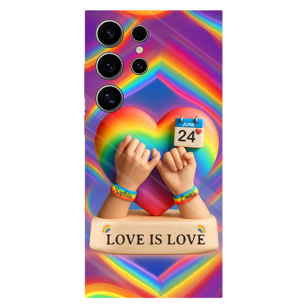 Love Is Love - Personalized LGBT Support Full Print Phone Case