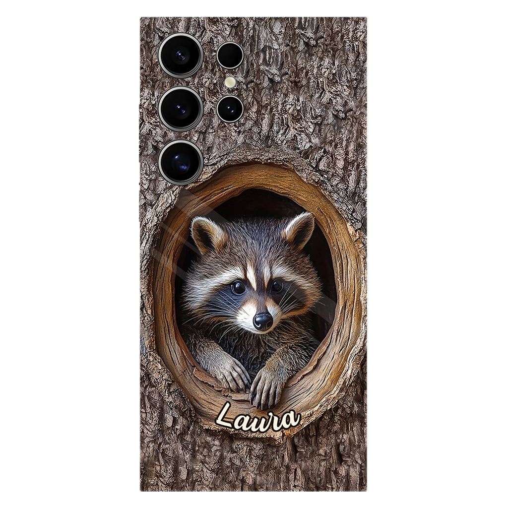 Adorable raton laveur - Coque de téléphone personnalisée avec motif raton laveur intégral
