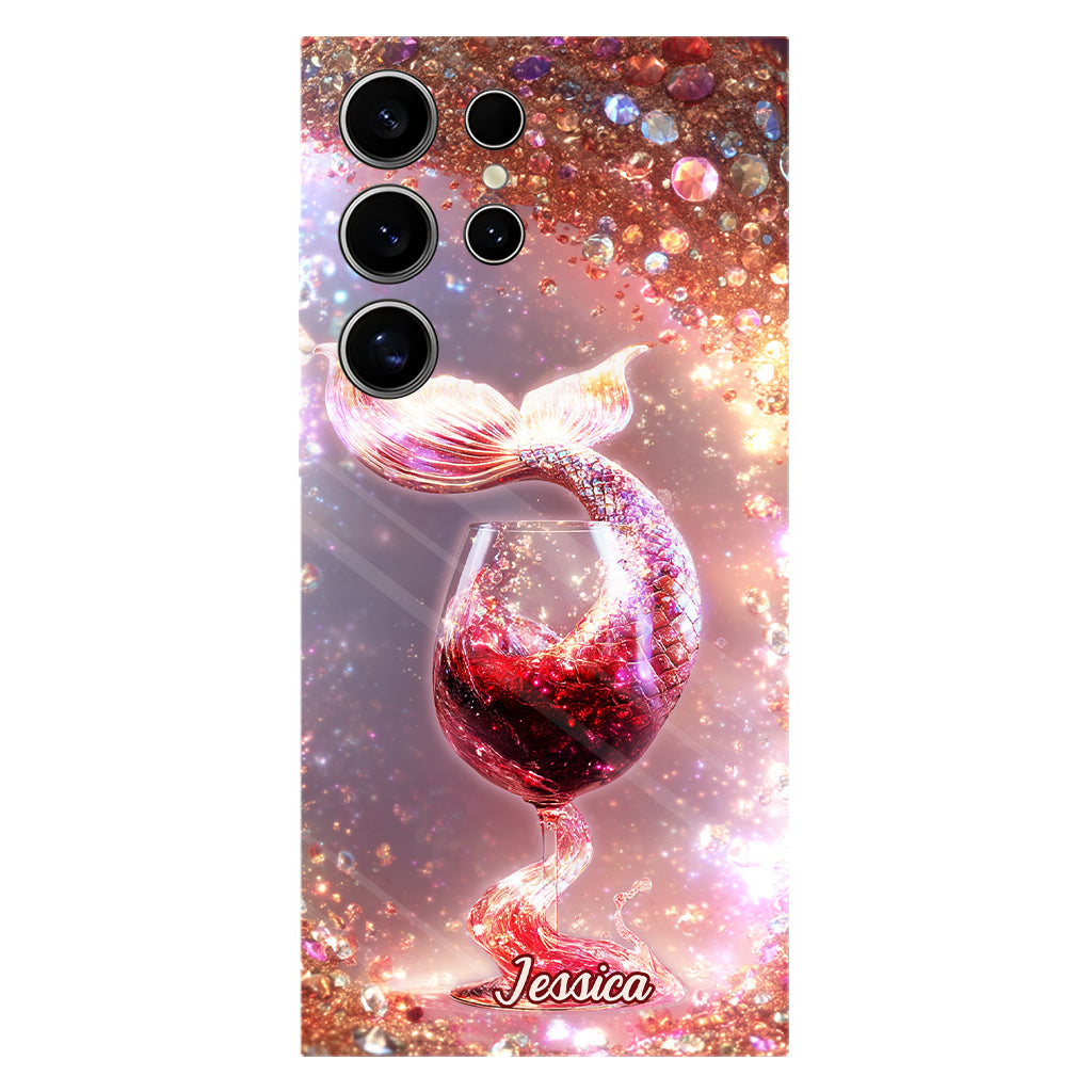 I Drink Like A Fish I'm A Mermaid - Personalized Wine Full Print Phone Case