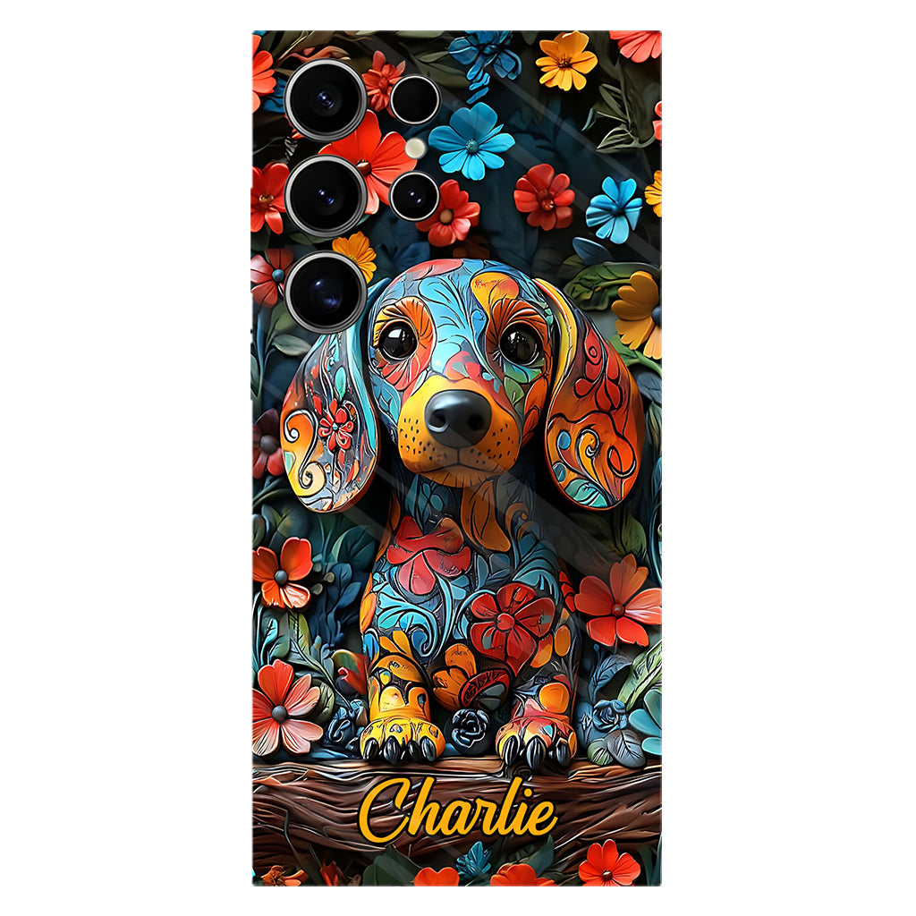 Love Dachshund - Personalized Dog Full Print Phone Case