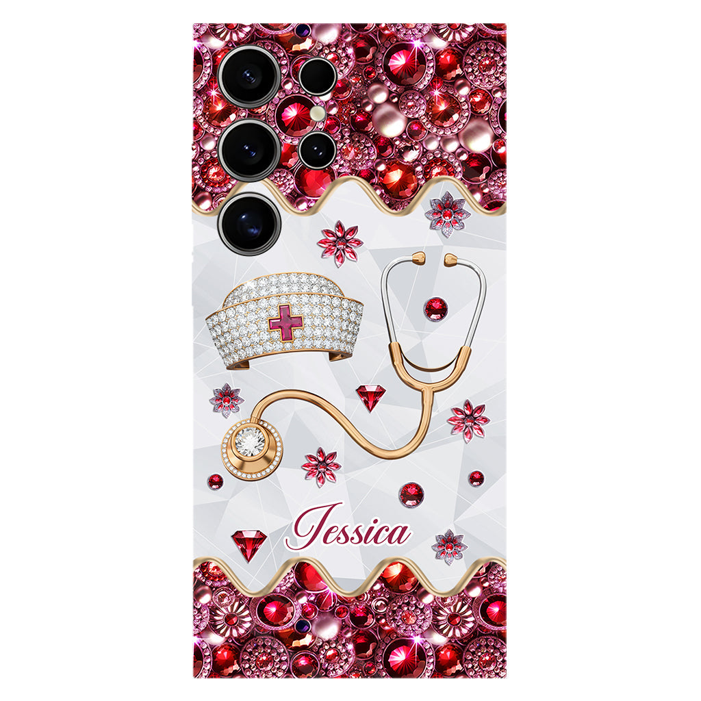 Nurse's Hat & Stethoscope - Personalized Nurse Full Print Phone Case