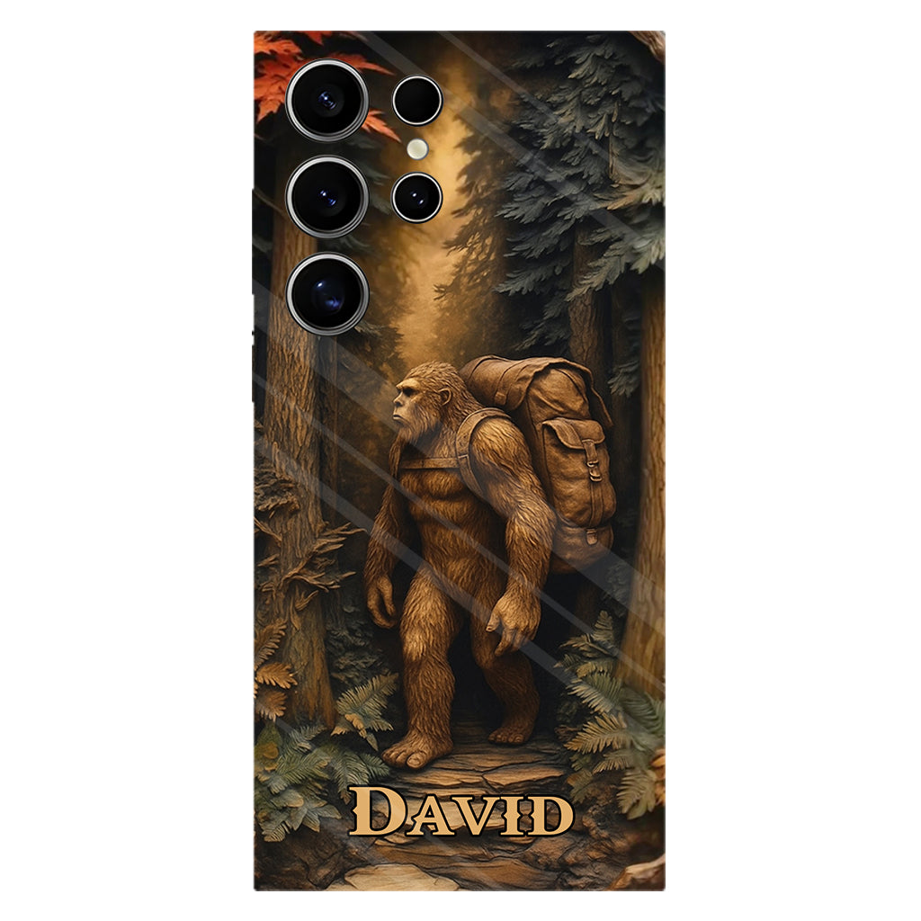 Sasquatch In Forest - Personalized Hiking Full Print Phone Case