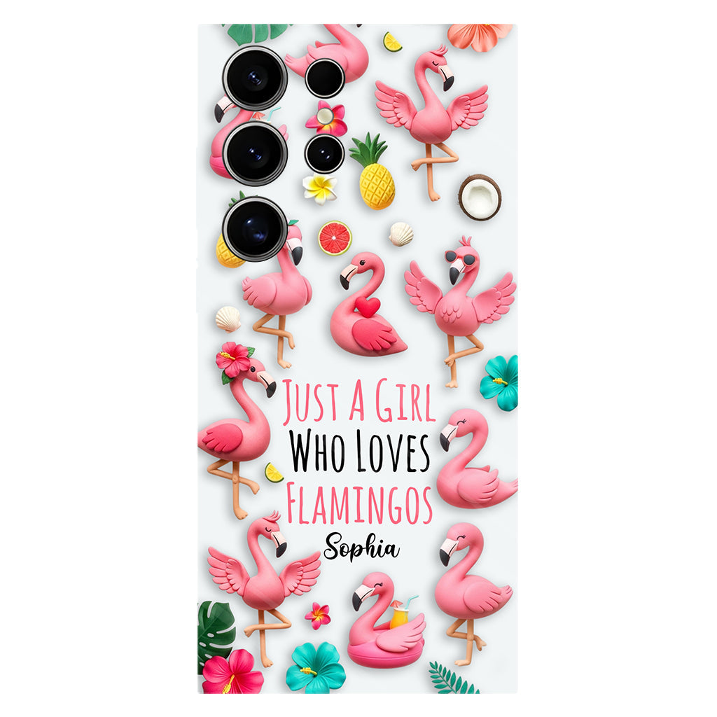 Coque de téléphone personnalisée « Flamants roses » avec motif intégral flamants roses
