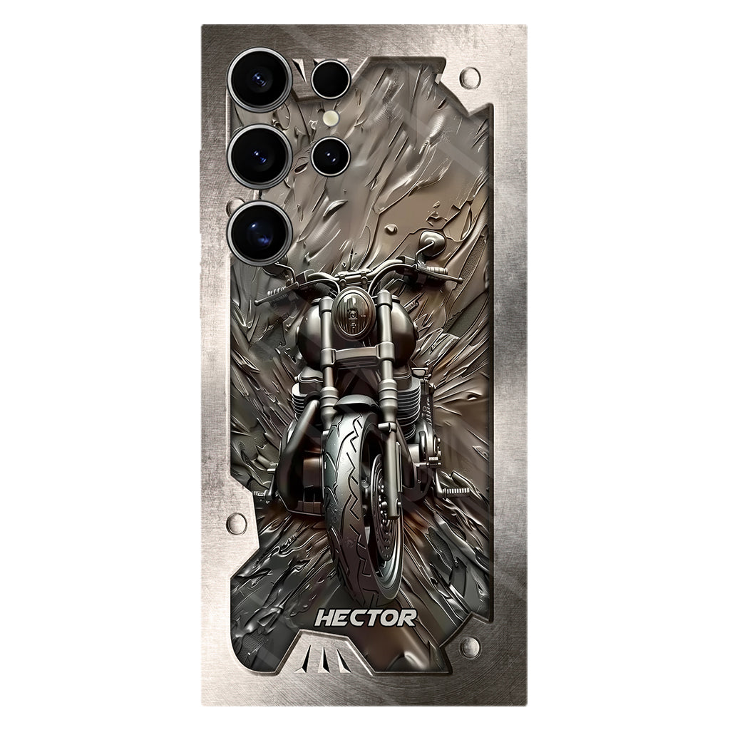 Coque de téléphone personnalisée avec motif motard vintage - Moto vintage