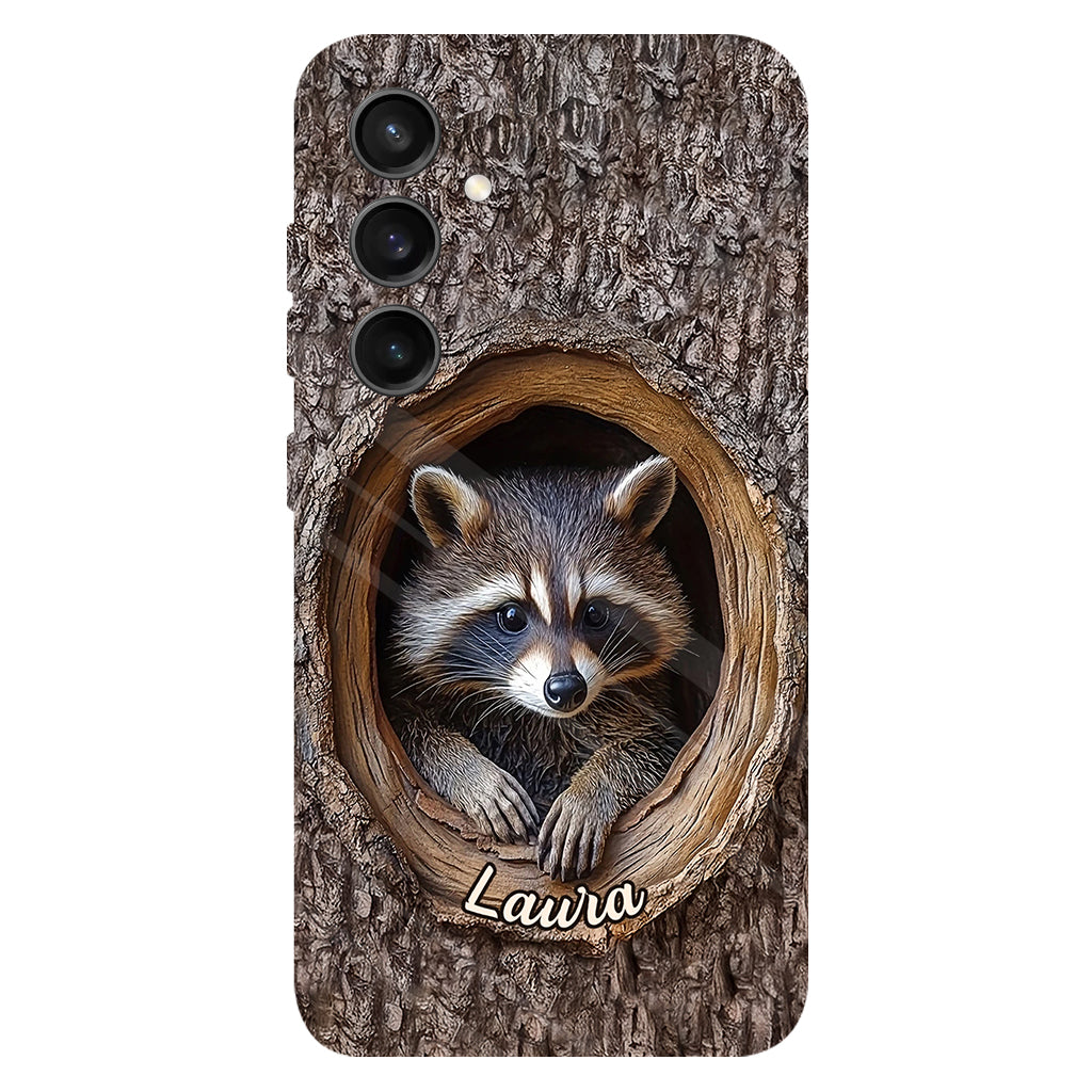Adorable raton laveur - Coque de téléphone personnalisée avec motif raton laveur intégral