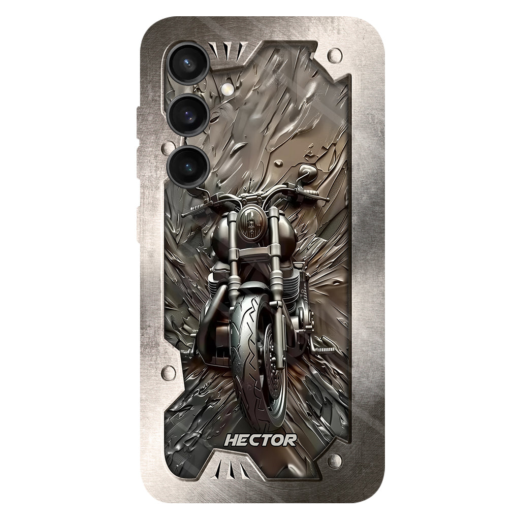 Coque de téléphone personnalisée avec motif motard vintage - Moto vintage