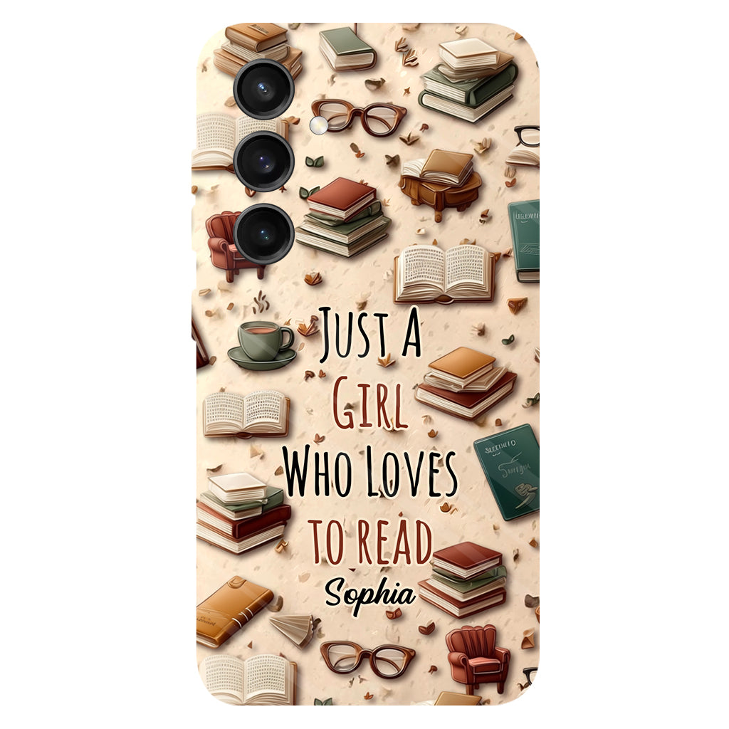 Just a Girl who Loves to Read - Personalized Book Full Print Phone Case