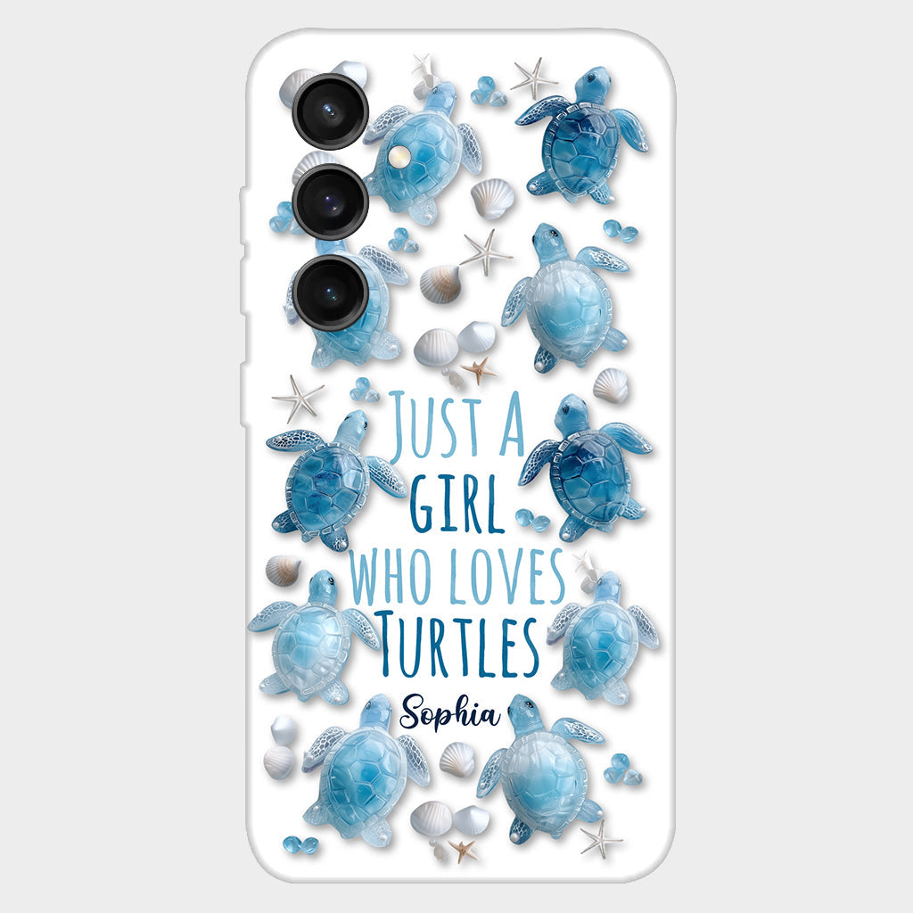Just A Girl Who Loves Turtles - Personalized Turtle Full Print Phone Case