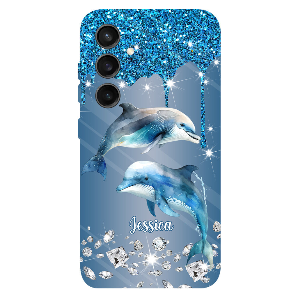 Magnifiques dauphins - Coque de téléphone personnalisée avec impression intégrale de dauphins