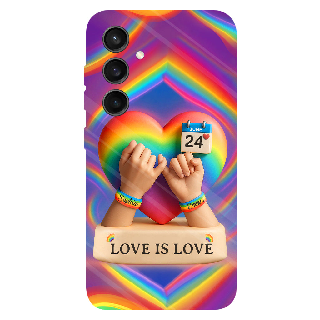 Love Is Love - Personalized LGBT Support Full Print Phone Case