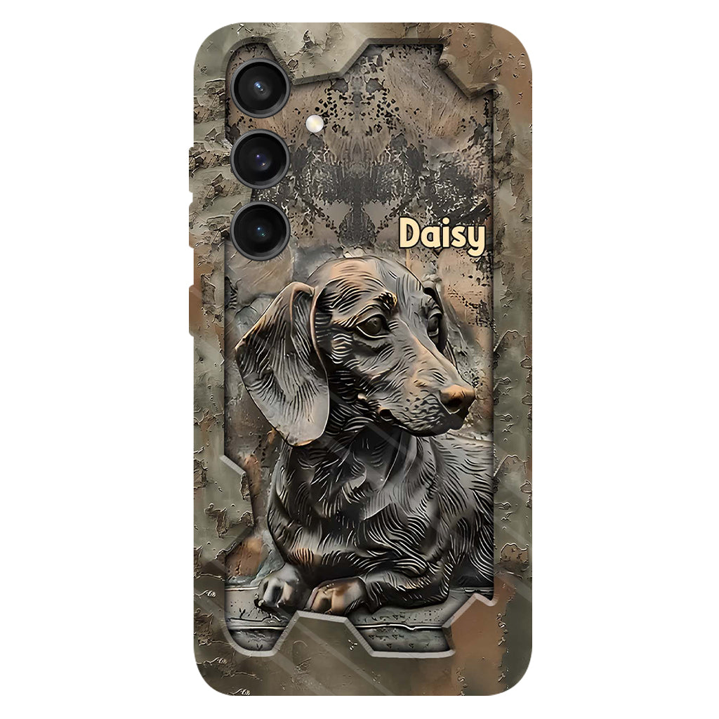 Das Leben ist schöner mit meinem Dackel – Personalisierte Handyhülle mit Hundemotiv