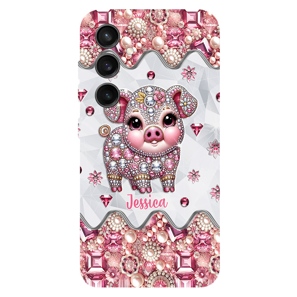 Coque de téléphone personnalisée pour amoureux des cochons - Mignon Cochon - Impression intégrale