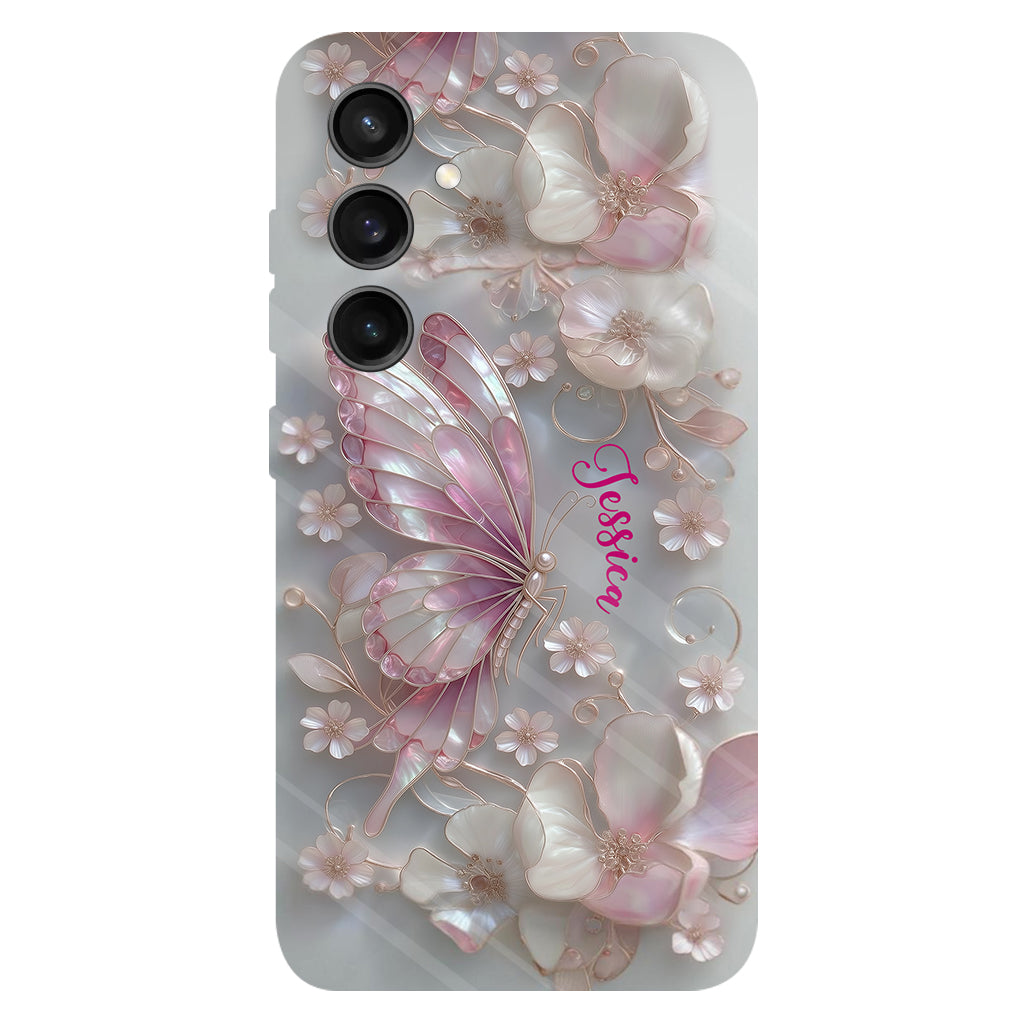 Coque de téléphone personnalisée avec motif papillons « J’adore les papillons »