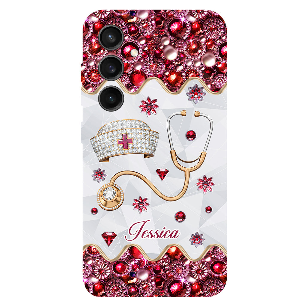 Nurse's Hat & Stethoscope - Personalized Nurse Full Print Phone Case