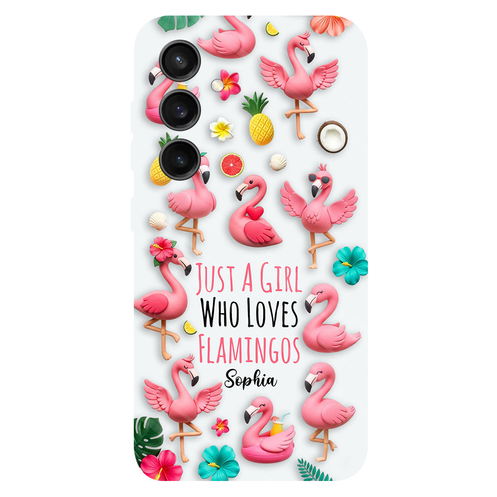 Coque de téléphone personnalisée « Flamants roses » avec motif intégral flamants roses