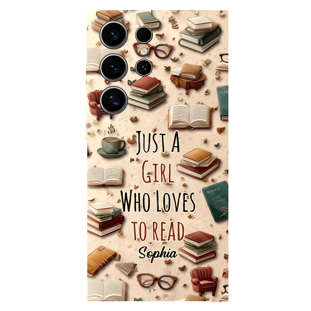 Just a Girl who Loves to Read - Personalized Book Full Print Phone Case