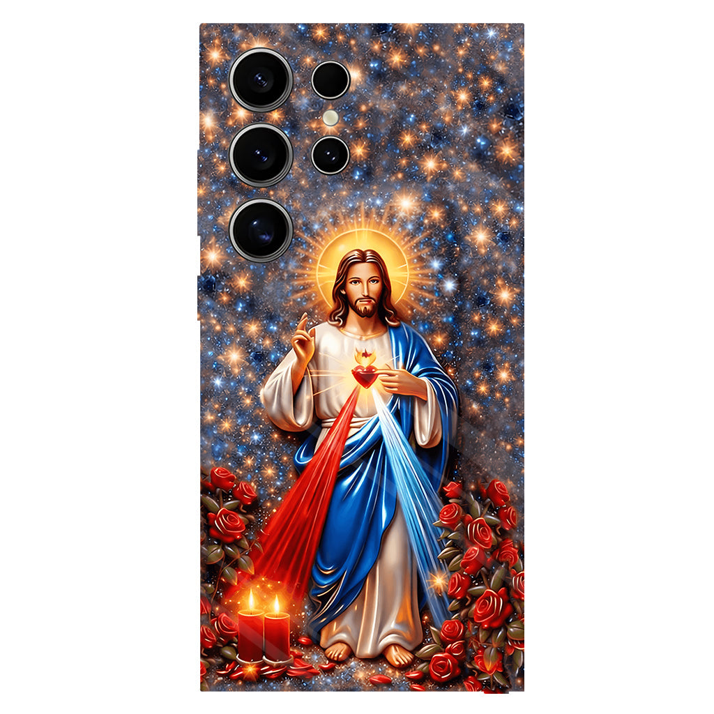 Sacré-Cœur de Jésus - Coque de téléphone personnalisée avec impression chrétienne intégrale