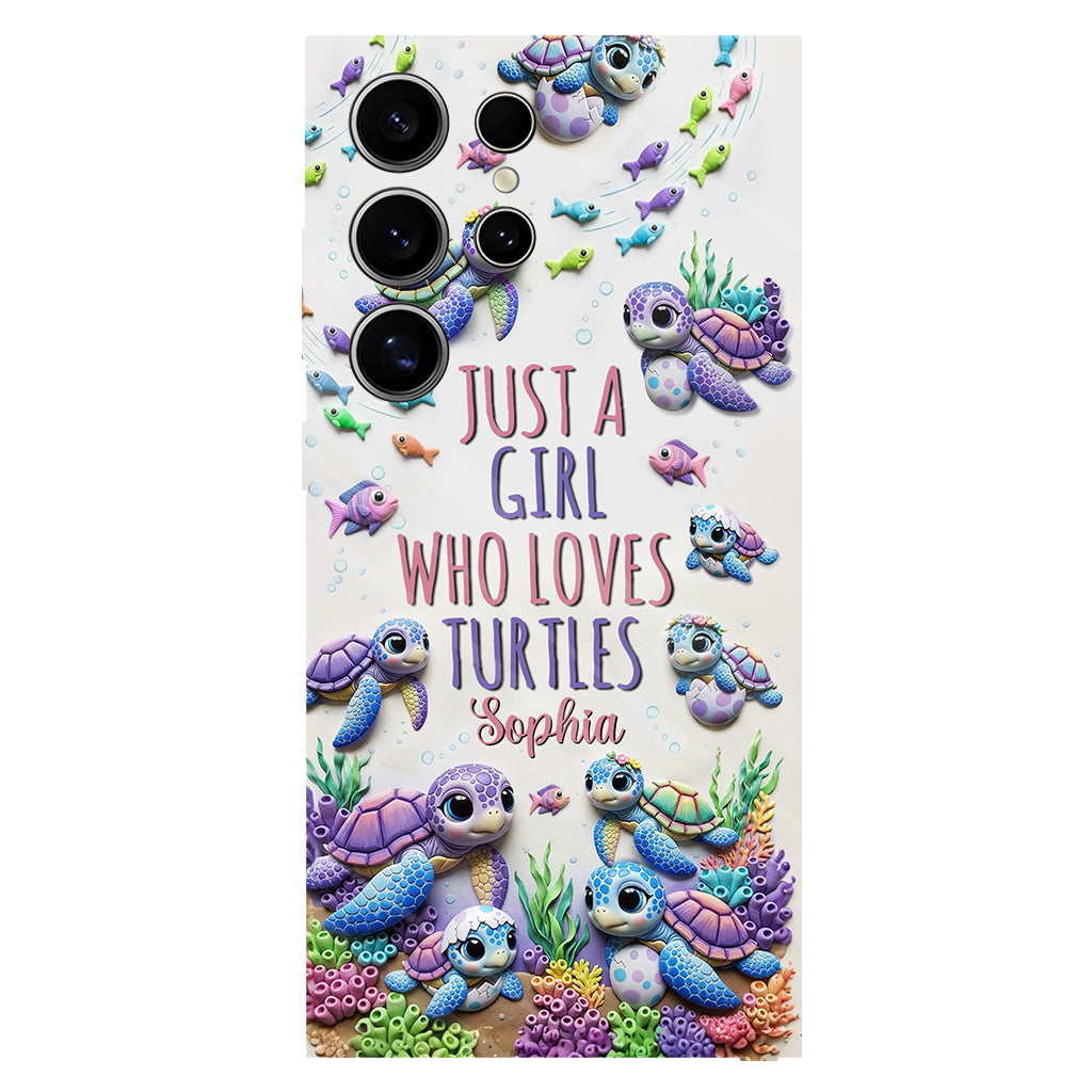 Just A Girl Who Loves Turtles - Personalized Turtle Full Print Phone Case