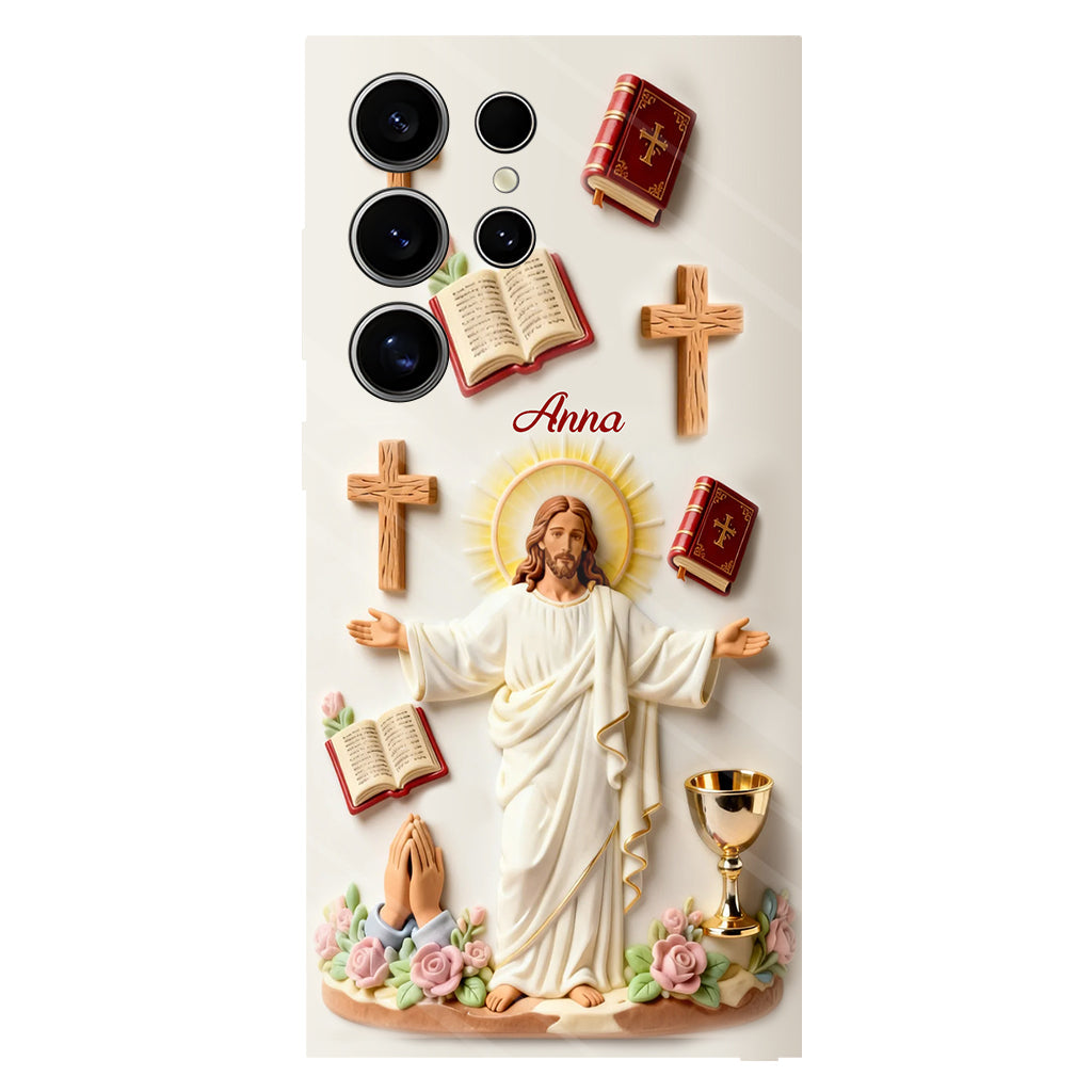 La foi plutôt que la peur - Coque de téléphone personnalisée avec impression chrétienne intégrale