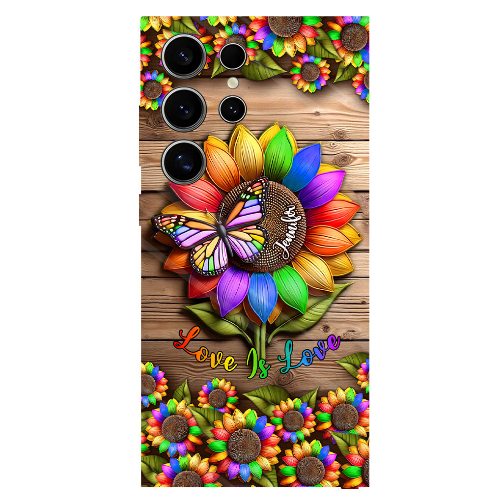 L'amour c'est l'amour - Coque de téléphone personnalisée avec imprimé intégral en soutien à la communauté LGBT