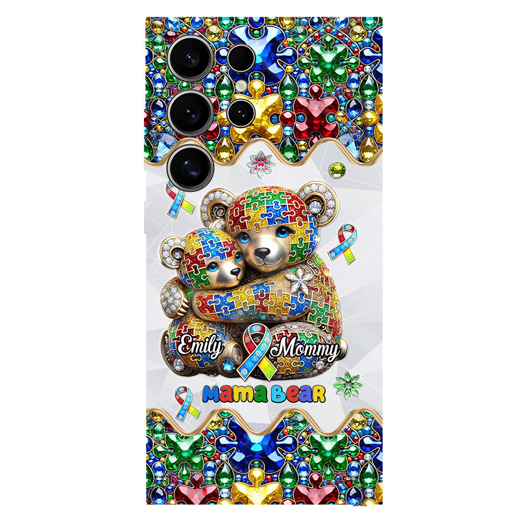 Mama Bear - Personalized Autism Awareness Full Print Phone Case