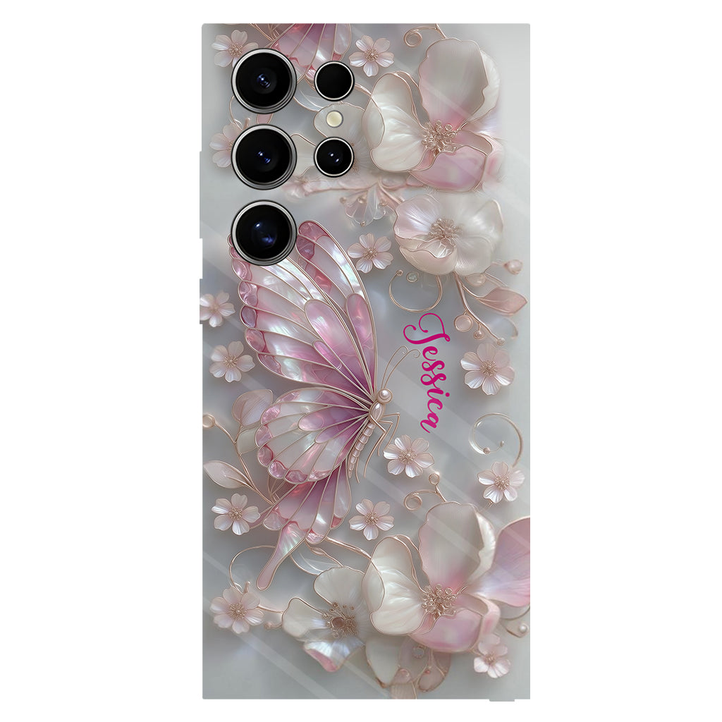 Coque de téléphone personnalisée avec motif papillons « J’adore les papillons »