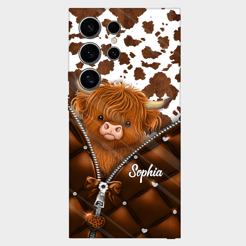 Cute Highland Cow - Personalized Highland Cow Full Print Phone Case