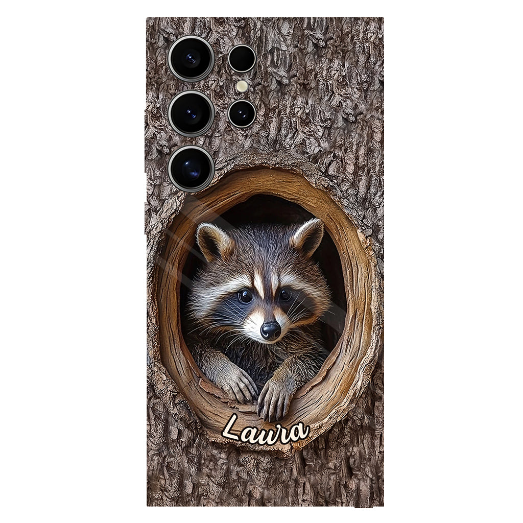 Adorable raton laveur - Coque de téléphone personnalisée avec motif raton laveur intégral