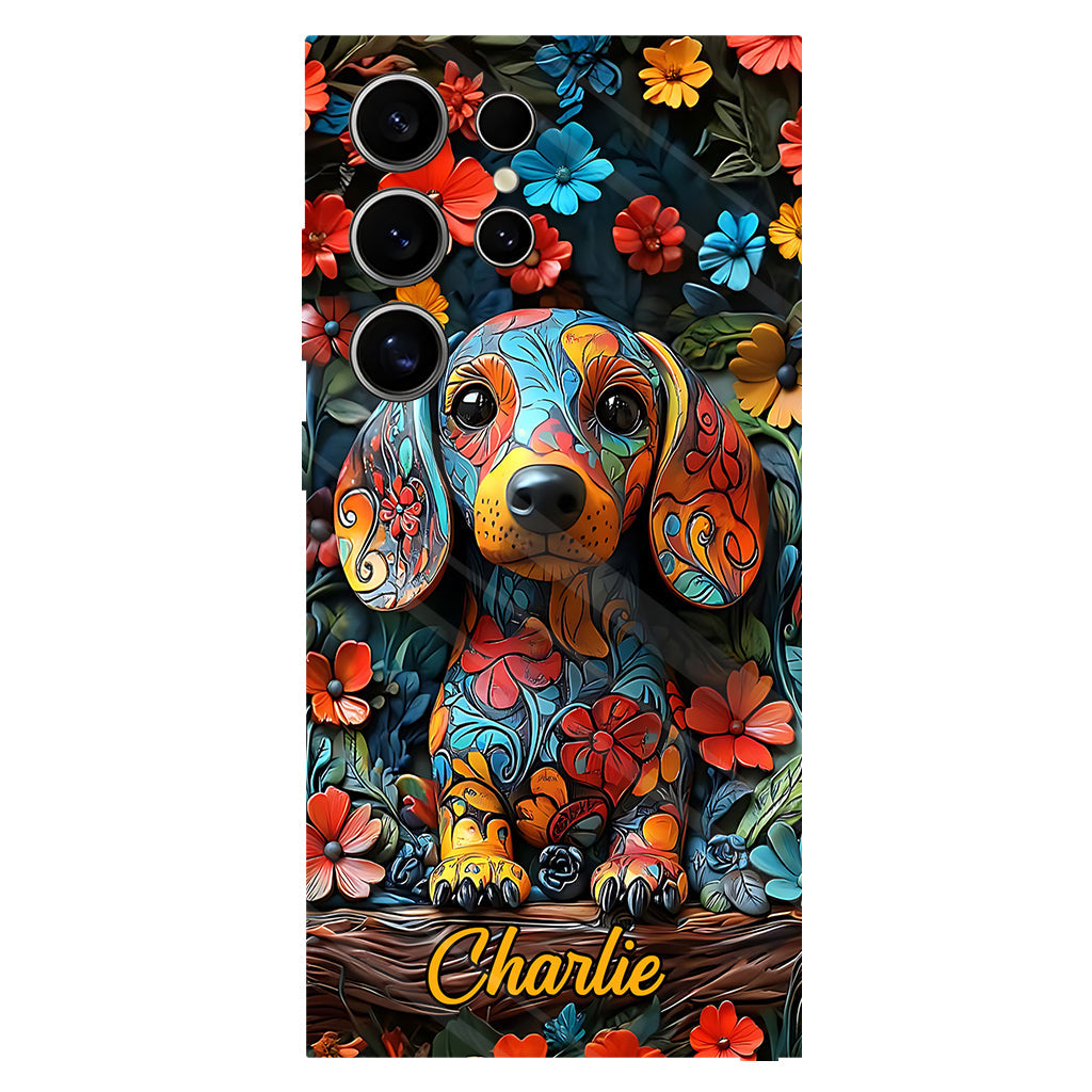 Love Dachshund - Personalized Dog Full Print Phone Case