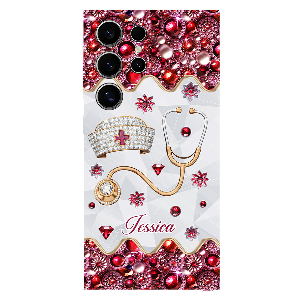 Nurse's Hat & Stethoscope - Personalized Nurse Full Print Phone Case