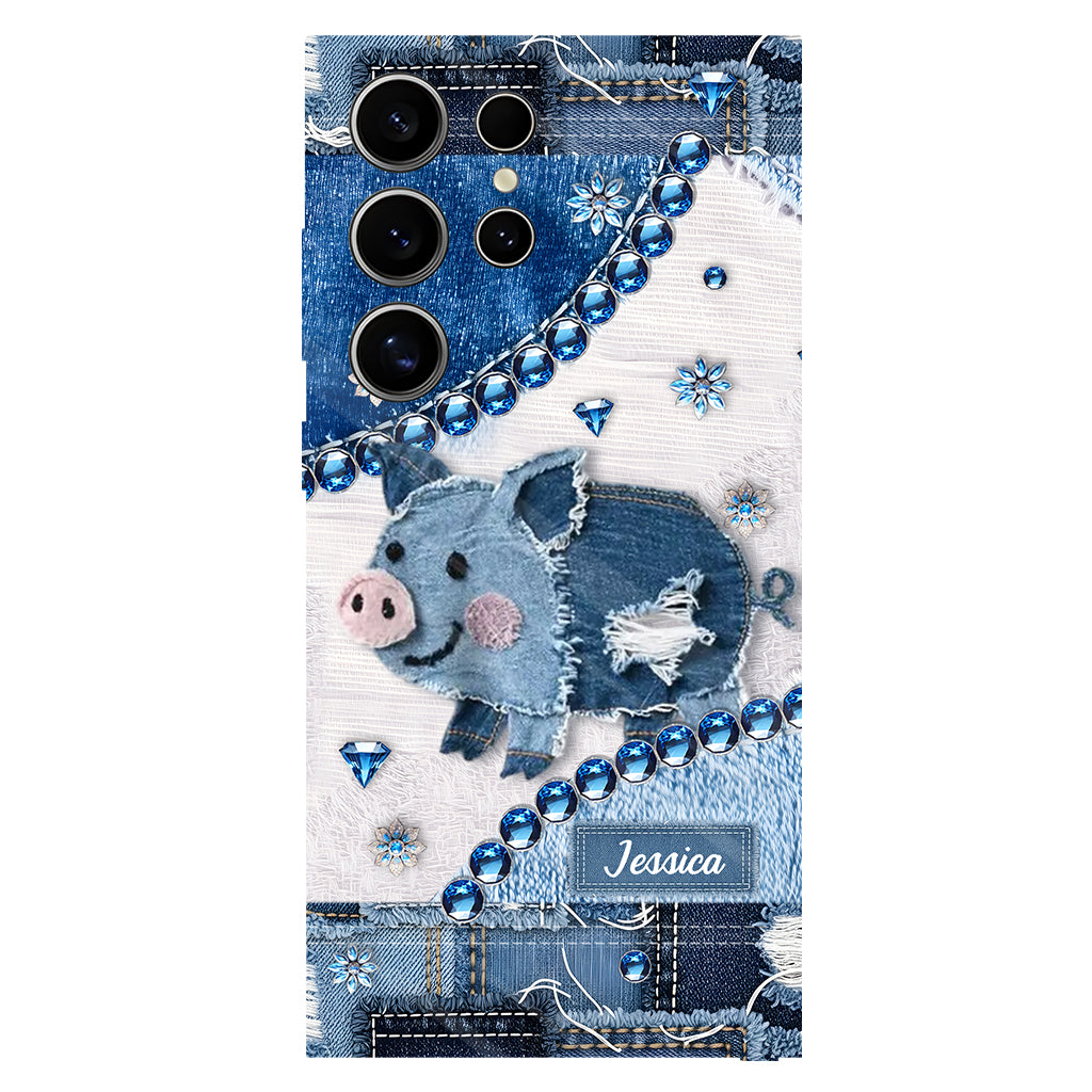 Coque de téléphone personnalisée pour amoureux des cochons - Cochon mignon - Impression intégrale