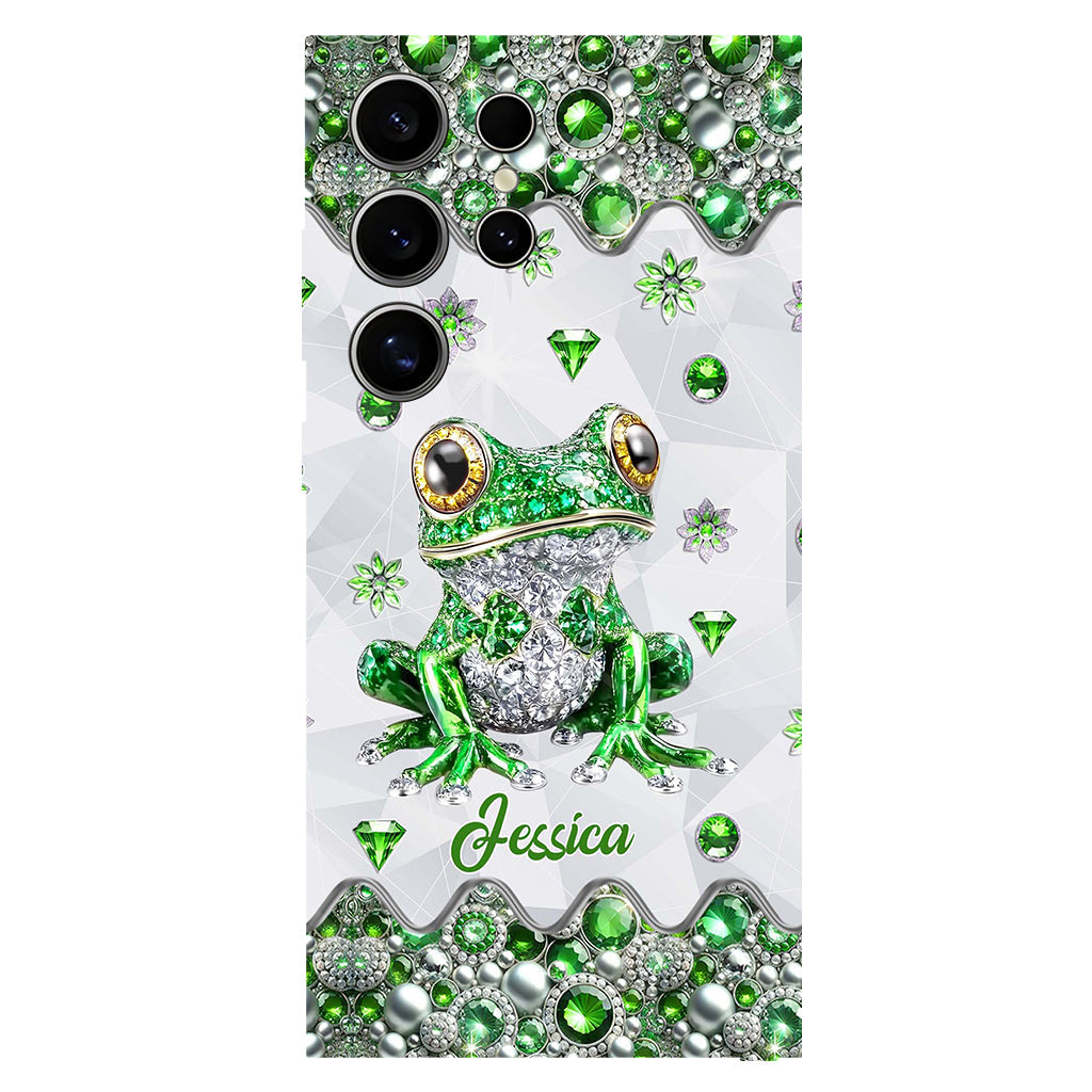 Une fille qui adore les grenouilles - Coque de téléphone personnalisée avec motif grenouille