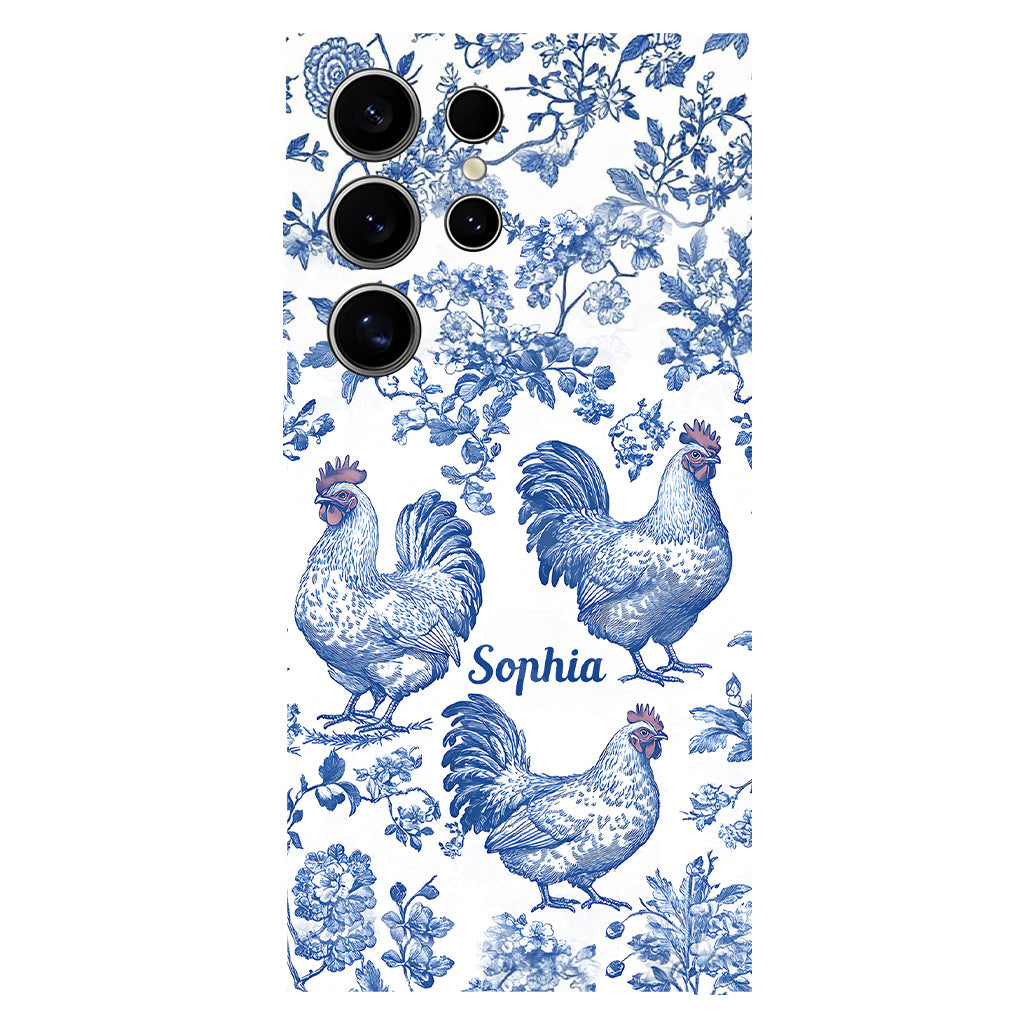 Chicken Toile de Jouy - Personalized Chicken Full Print Phone Case