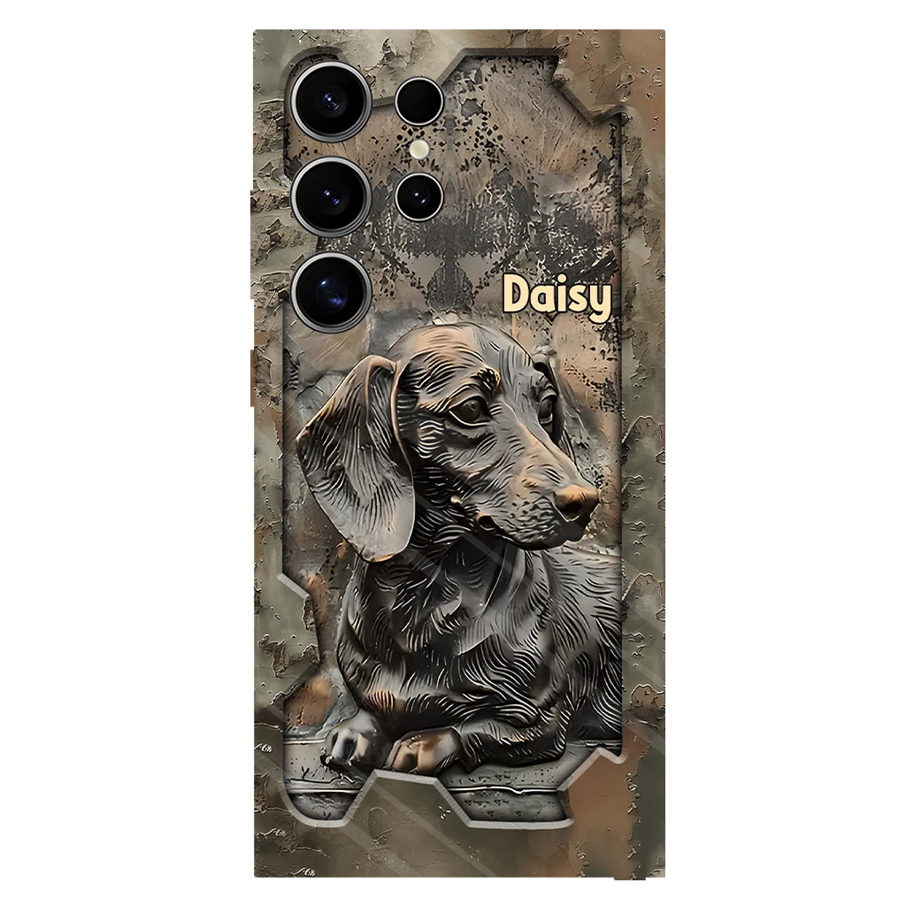 Das Leben ist schöner mit meinem Dackel – Personalisierte Handyhülle mit Hundemotiv