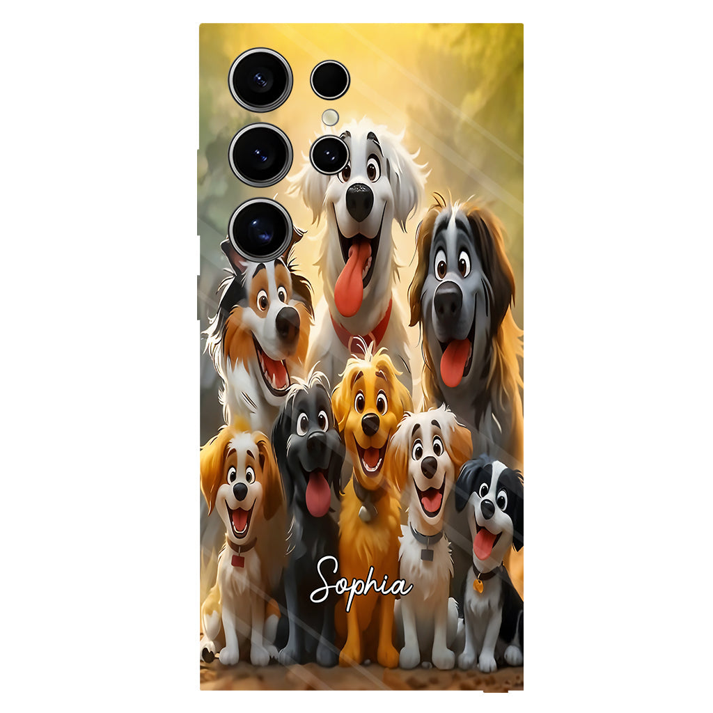 Juste une fille qui aime les chiens - Coque de téléphone personnalisée avec impression intégrale de chien
