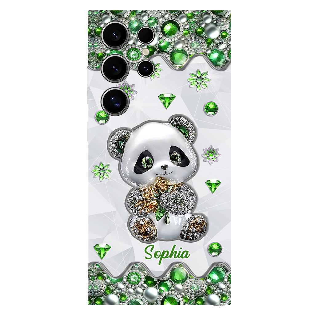 Einfach ein Mädchen, das Pandas liebt – Personalisierte Handyhülle mit Panda-Motiv