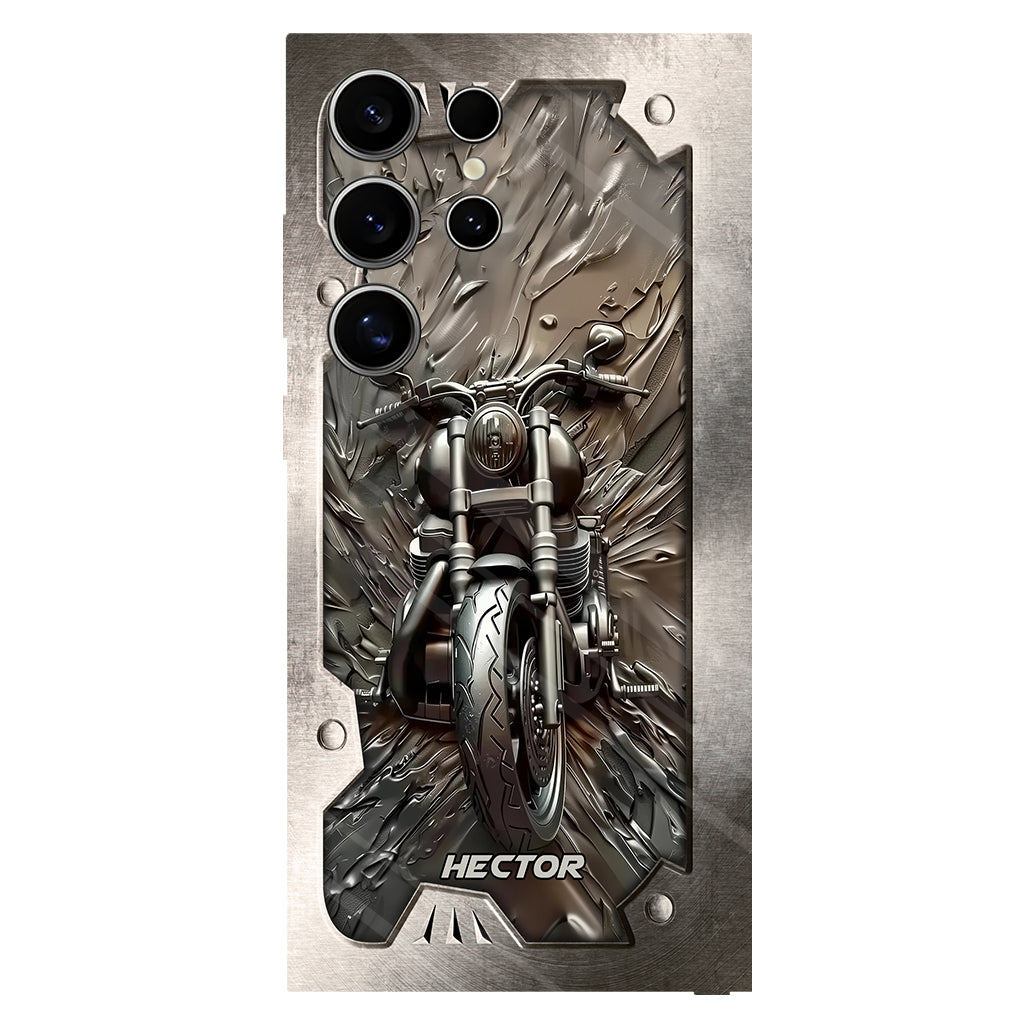 Coque de téléphone personnalisée avec motif motard vintage - Moto vintage