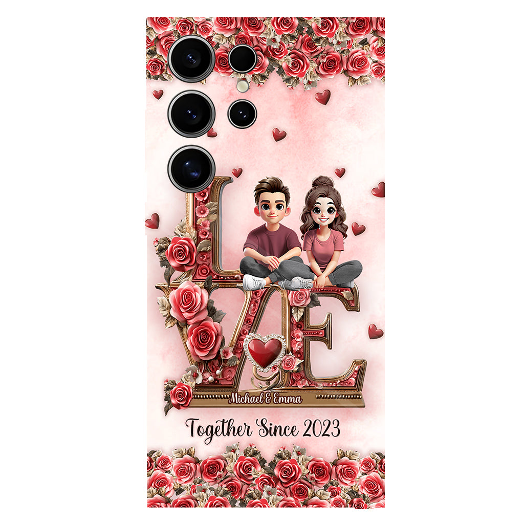 I Love You Forever - Personalized Couple Full Print Phone Case