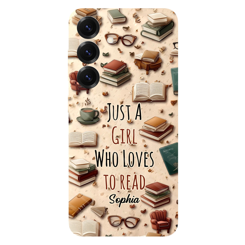 Just a Girl who Loves to Read - Personalized Book Full Print Phone Case