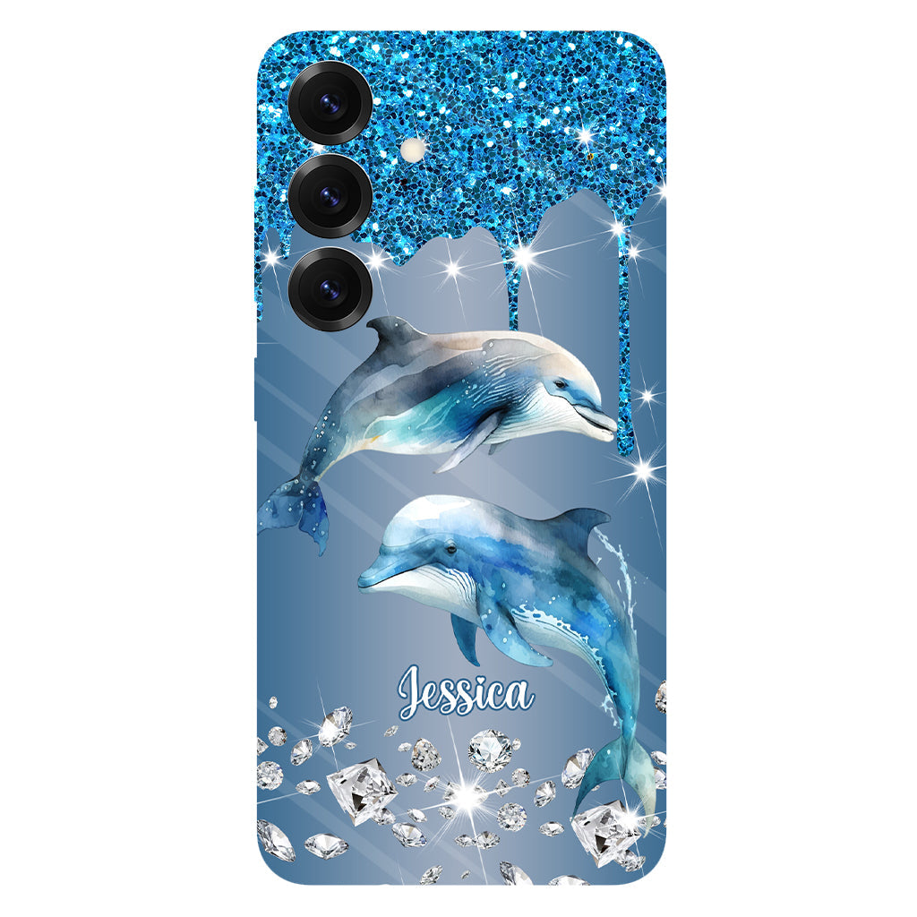 Magnifiques dauphins - Coque de téléphone personnalisée avec impression intégrale de dauphins