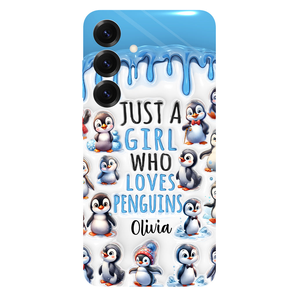 Just A Girl Who Loves Penguins - Personalized Penguin Lover Full Print Phone Case
