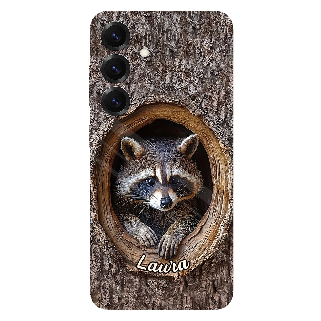 Adorable raton laveur - Coque de téléphone personnalisée avec motif raton laveur intégral