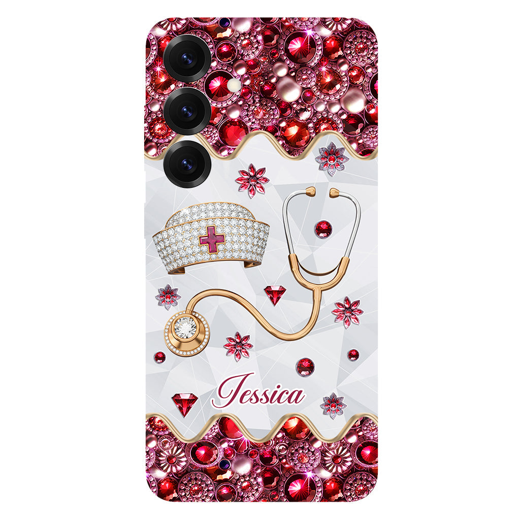 Nurse's Hat & Stethoscope - Personalized Nurse Full Print Phone Case