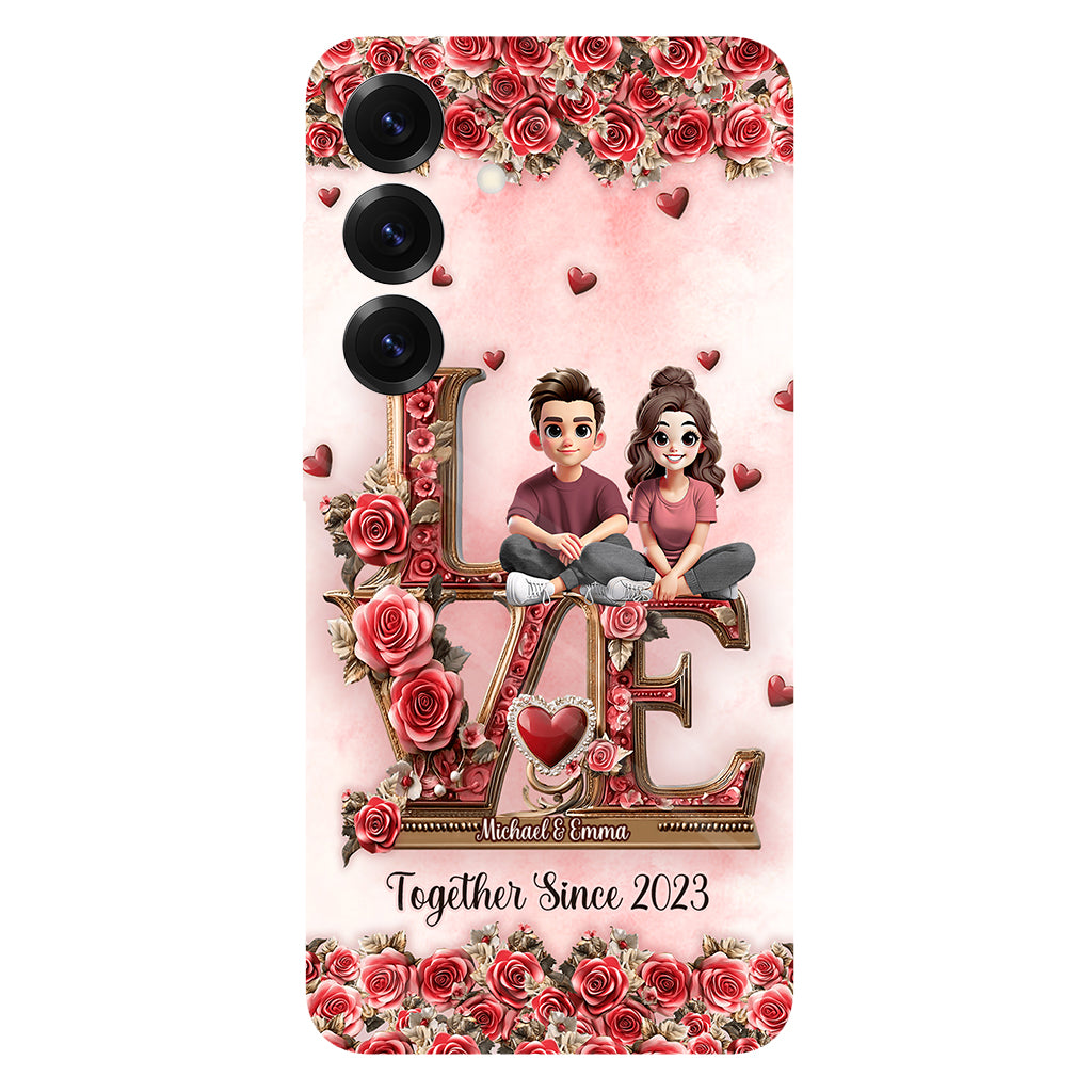 I Love You Forever - Personalized Couple Full Print Phone Case