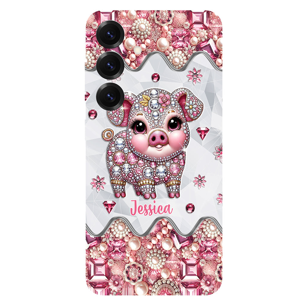 Coque de téléphone personnalisée pour amoureux des cochons - Mignon Cochon - Impression intégrale