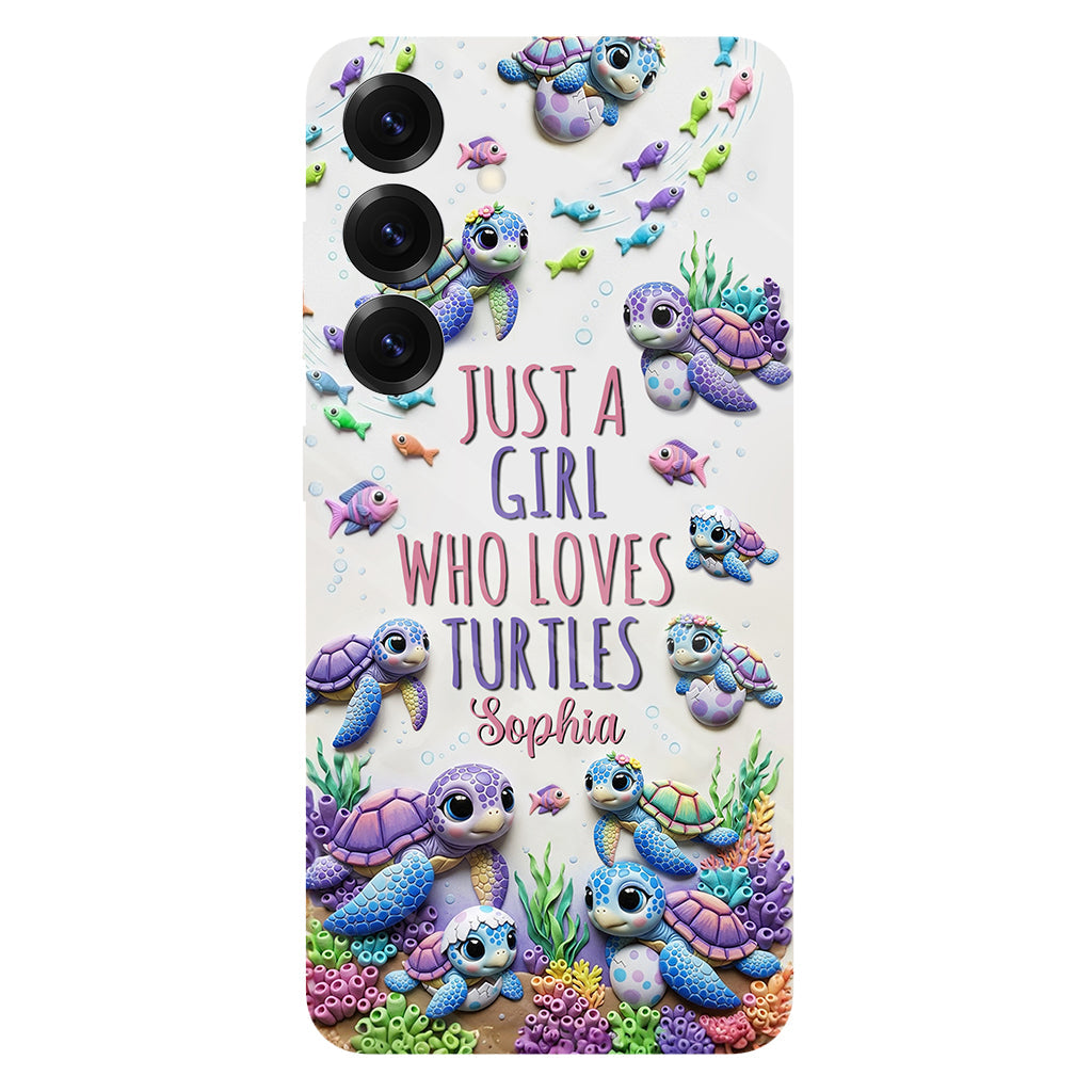 Just A Girl Who Loves Turtles - Personalized Turtle Full Print Phone Case