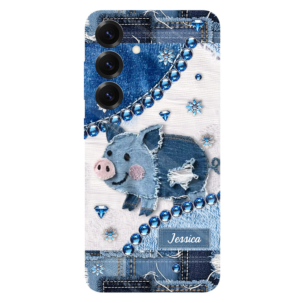 Coque de téléphone personnalisée pour amoureux des cochons - Cochon mignon - Impression intégrale